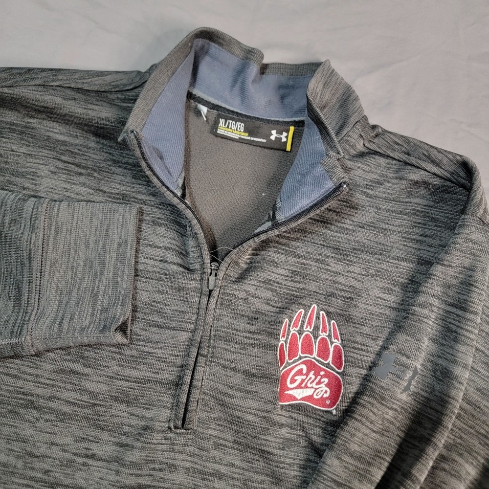 Montana Grizzlies Under Armour 1/4‎ Zip Grey Pullover Mens XL College Football